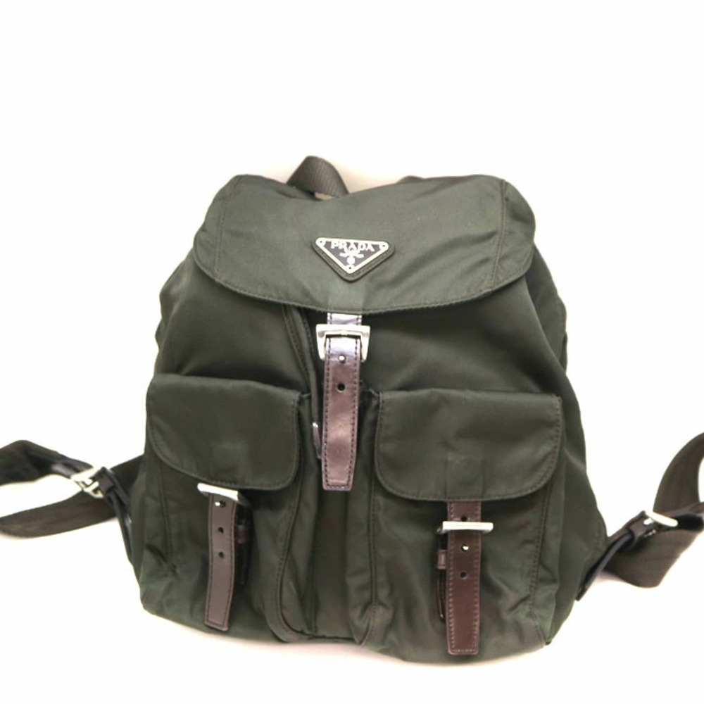 PRADA Backpack Rucksack Daypack Rucksack Green Bag - Picture 2 of 6